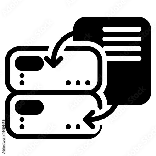 Data collection glyph icon