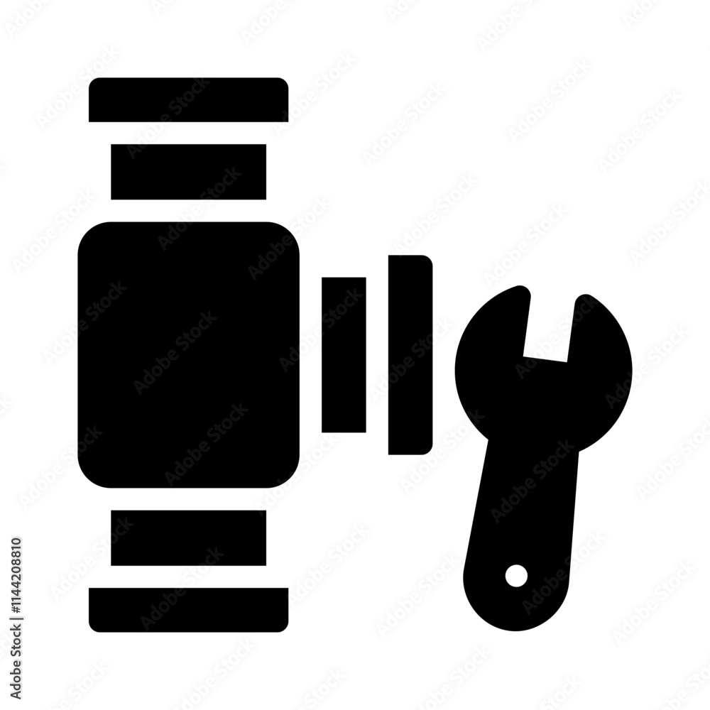Wrench glyph icon Wrench glyph icon