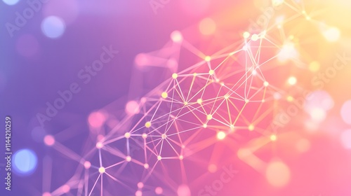 Abstract Network Connections with Subtle Gradient Background