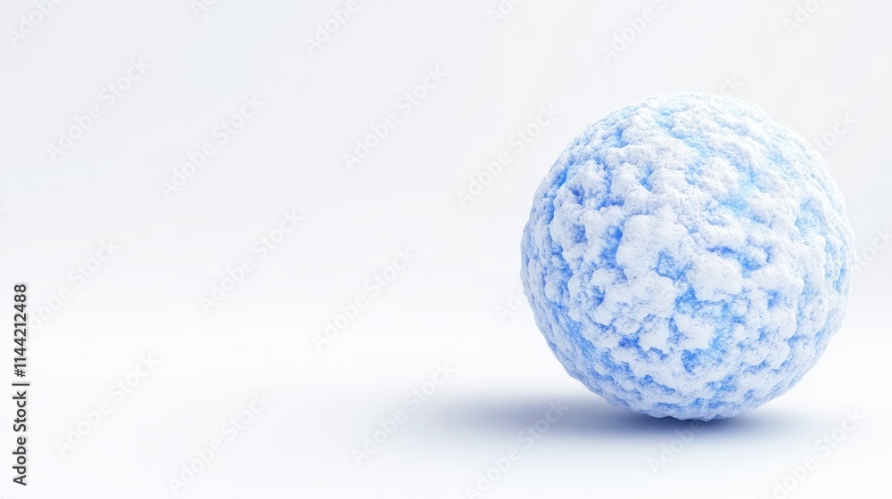 A close-up view of a textured sphere, featuring a light blue color against a simple white background, evoking a sense of calm and simplicity. A close-up view of a textured sphere, featuring a light blue color against a simple white background, evoking a sense of calm and simplicity.