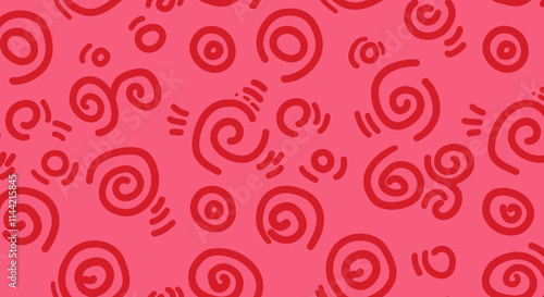 Vibrant Seamless Patterns with Bold Line Art on Colorful Backgrounds
