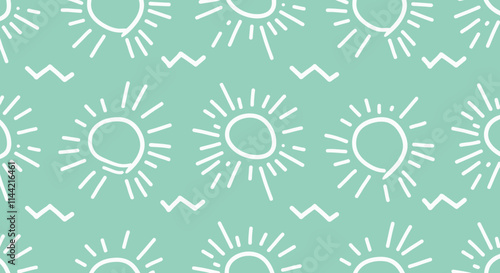 Vibrant Seamless Patterns with Bold Line Art on Colorful Backgrounds