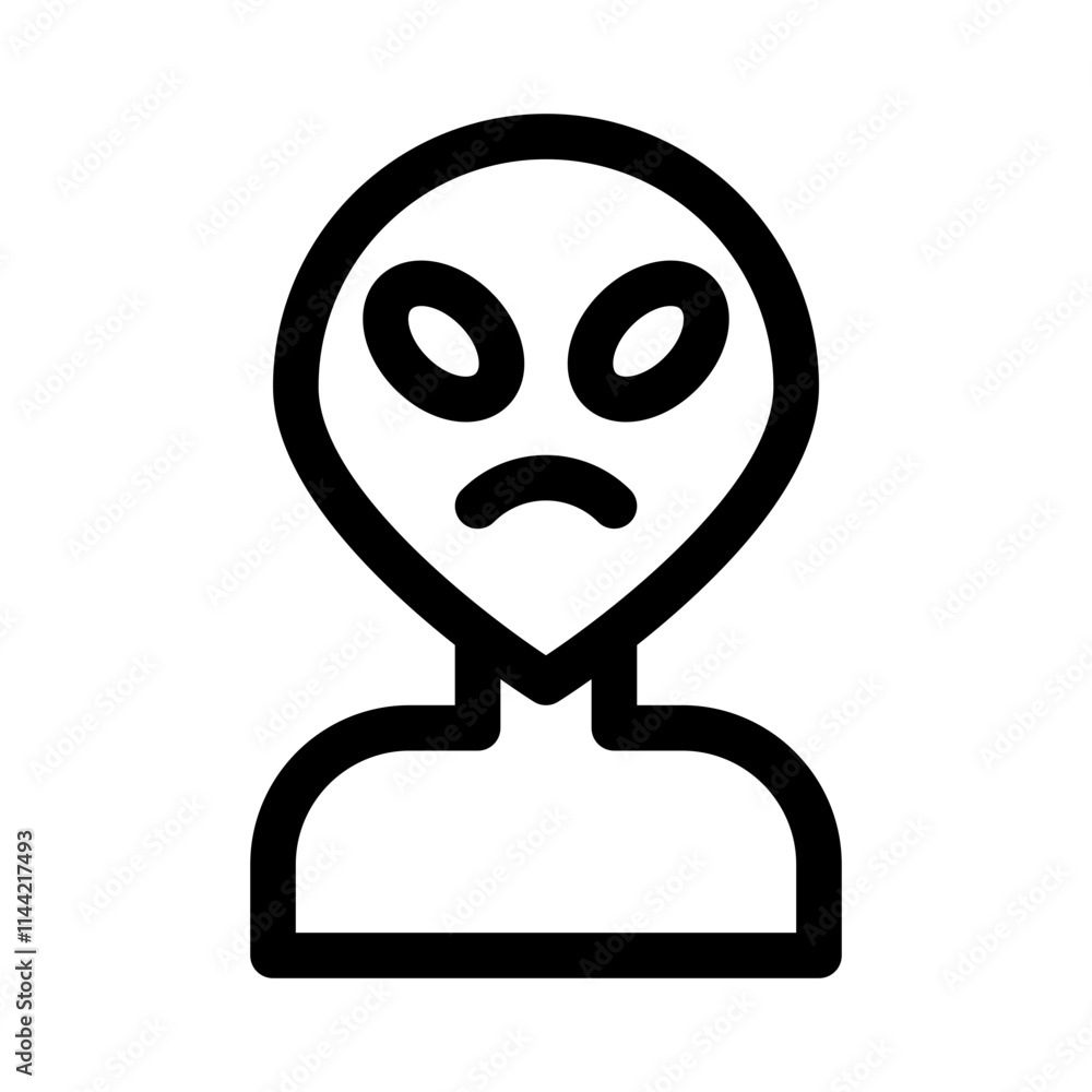 alien line icon alien line icon