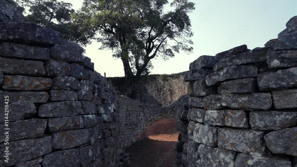 Inside view of Great Zimbabwe National Monument ruins Inside view of Great Zimbabwe National Monument ruins