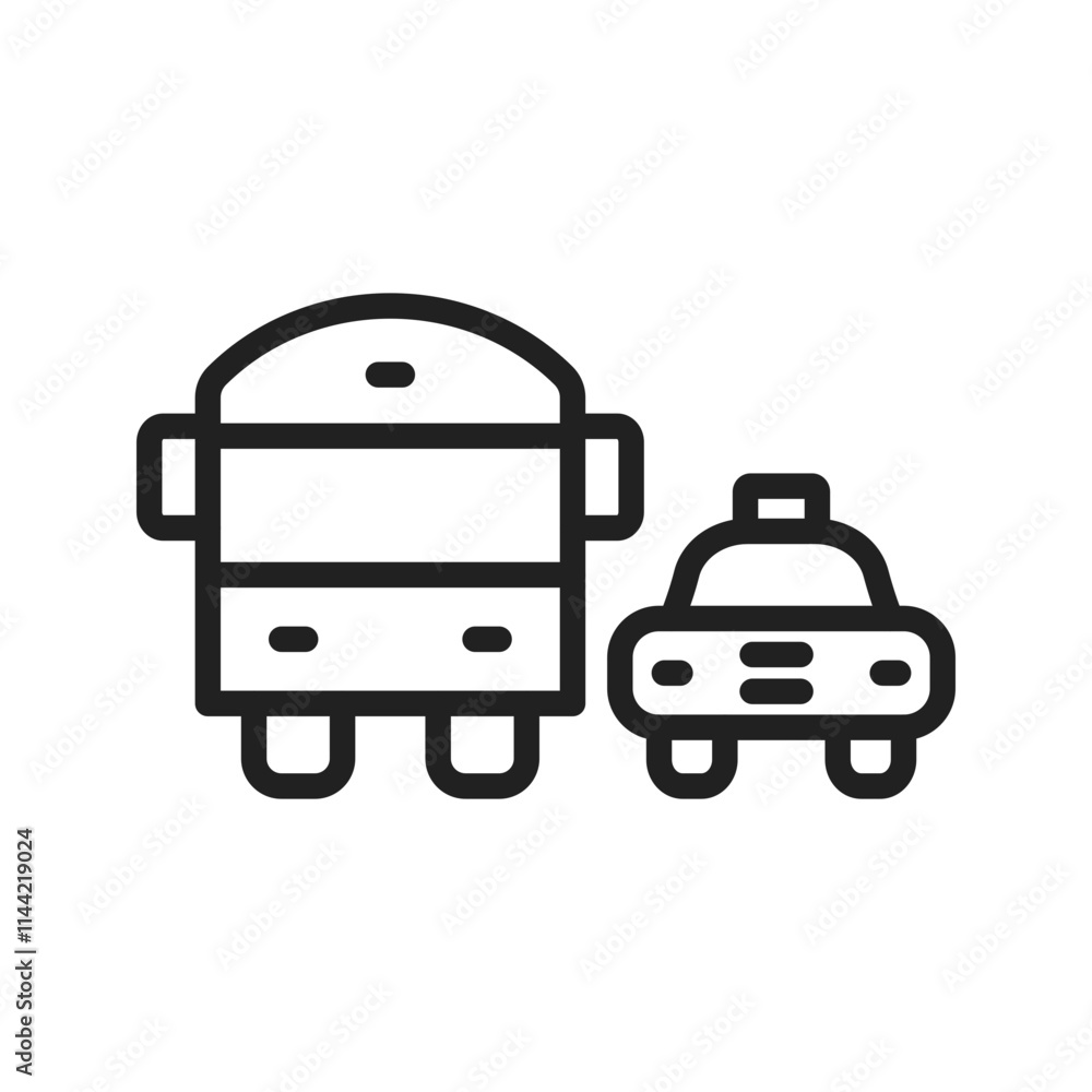Public Transport icon vector image. Suitable for mobile apps, web apps and print media. Public Transport icon vector image. Suitable for mobile apps, web apps and print media.