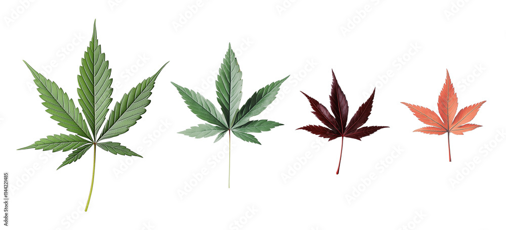 Minimalist japanese maple leaf on crisp white background, clean lines, studio lighting, extreme clarity.