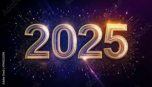 Happy new year 2025 beautiful abstract design banner