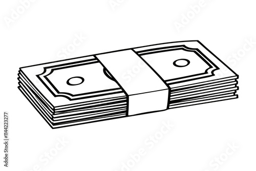 Stack of money vector illustration 