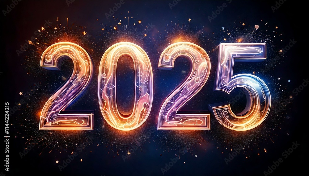 Happy new year 2025 beautiful abstract design banner Happy new year 2025 beautiful abstract design banner