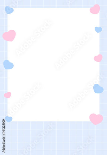 Polaroid photo frame isolated. Template for photo booth. Cute empty photo frame.