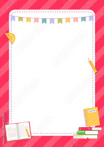 Family Correspondence, School Background Illustration Design
