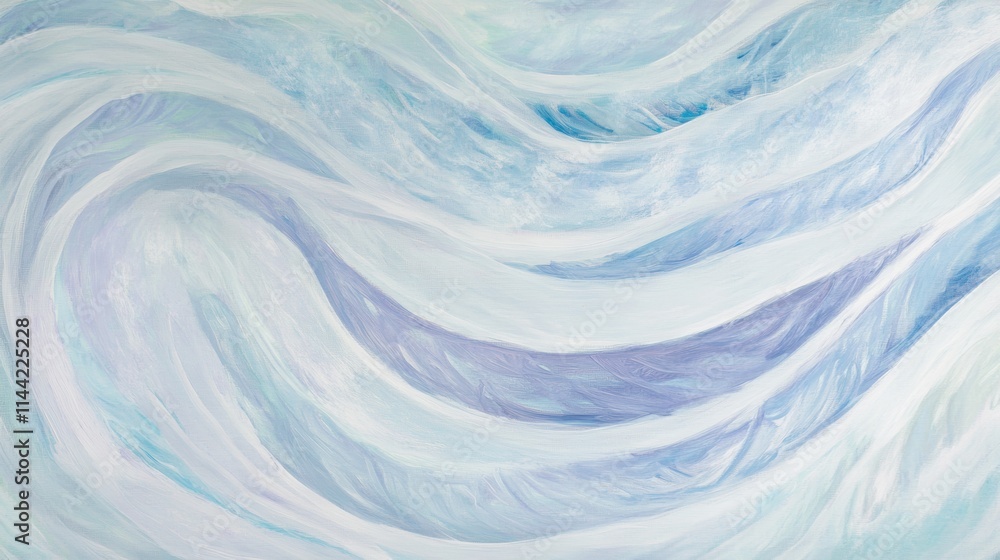 Soft, flowing arcs of icy blue, silver-gray, and lavender intertwine gracefully, evoking the serene motion of aurora-like patterns drifting across a quiet, winter-inspired canvas. Soft, flowing arcs of icy blue, silver-gray, and lavender intertwine gracefully, evoking the serene motion of aurora-like patterns drifting across a quiet, winter-inspired canvas.