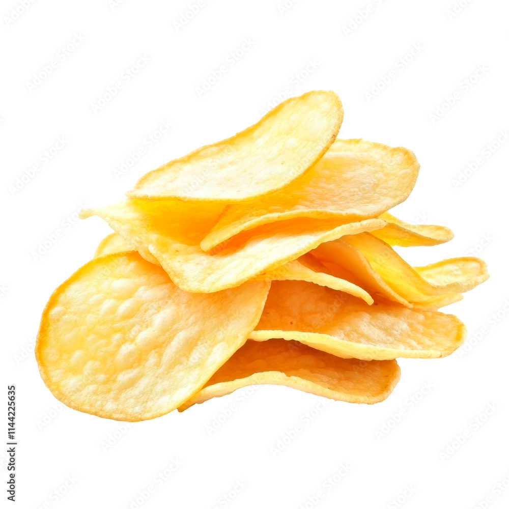 Fried chips over transparent background. PNG transparent. Fried chips over transparent background. PNG transparent.
