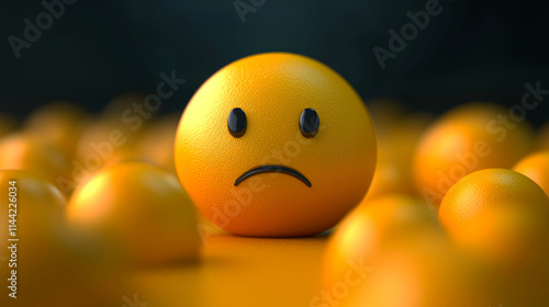 Wallpaper Mural Sad emoticon among many similar ones. Torontodigital.ca