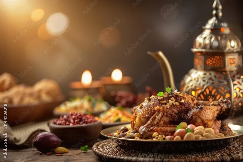 Eid al Adha Mubarak greeting card for food brands. Eid al Adha Mubarak greeting card for food brands.