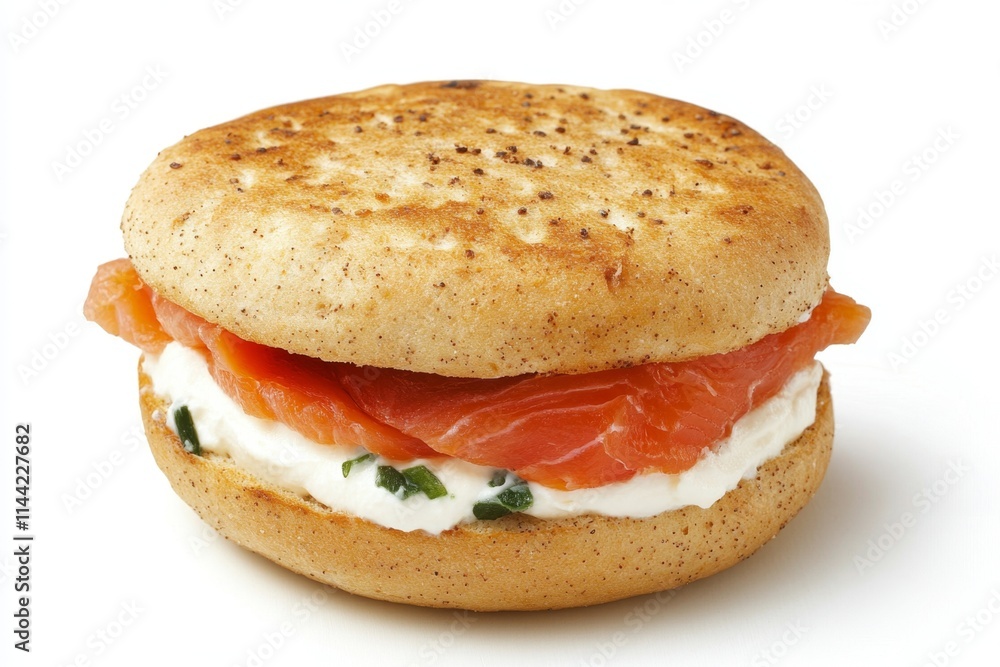 Savory Smoked Salmon Cream Cheese Bagel Savory Smoked Salmon Cream Cheese Bagel