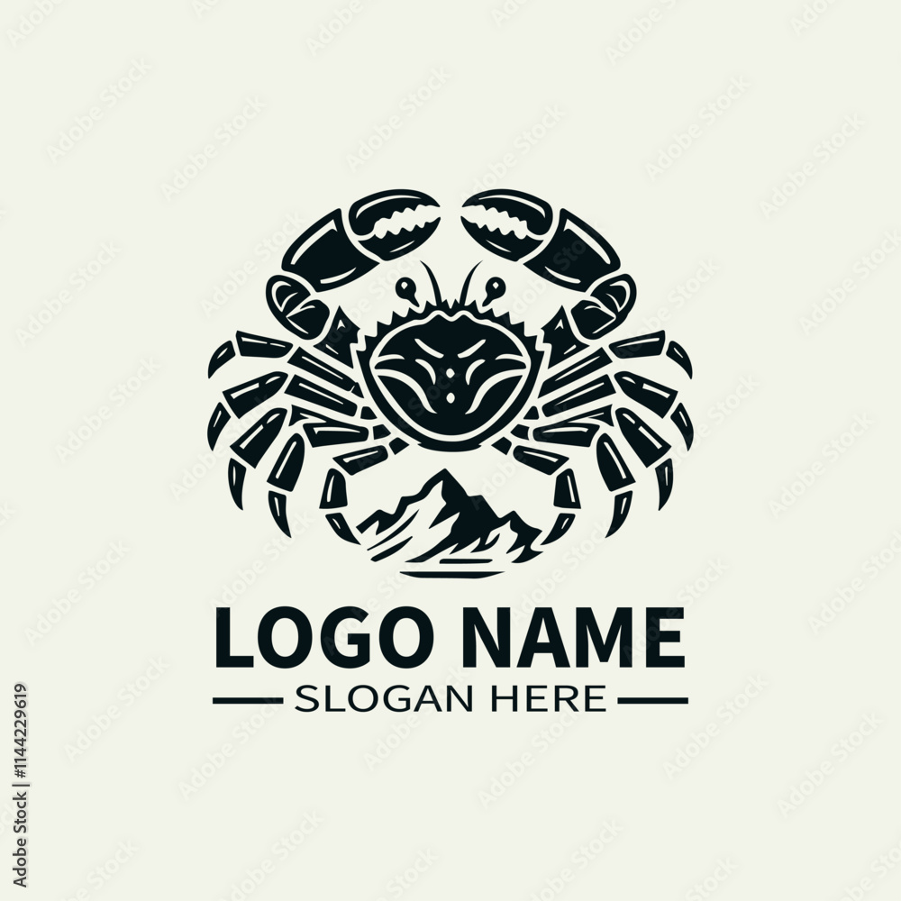 Alaska King Crab Logo Design, crab logo design, Seafood Logo, Ocean Logo, Arctic Logo, Seafood Restaurant Logo