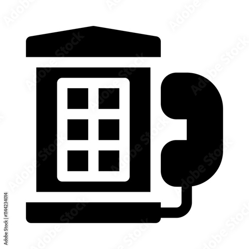 telephone glyph icon