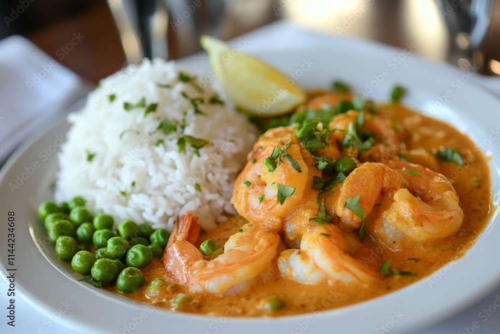 Shrimp Curry with Rice and Peas - A Culinary Delight Shrimp Curry with Rice and Peas - A Culinary Delight