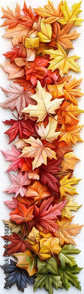 Fototapeta premium Autumn Leaves Collection.