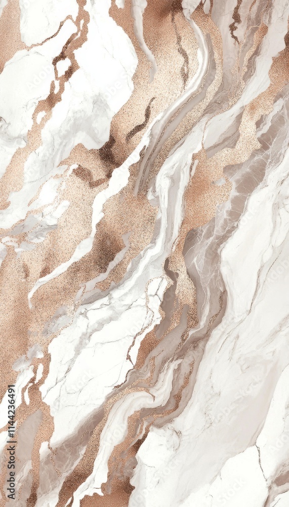 Obraz premium Elegant Rose Gold Marble Texture, Luxury Panoramic Background for Design Projects and Products