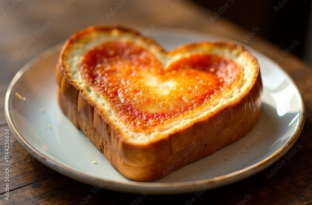 heart shaped toast