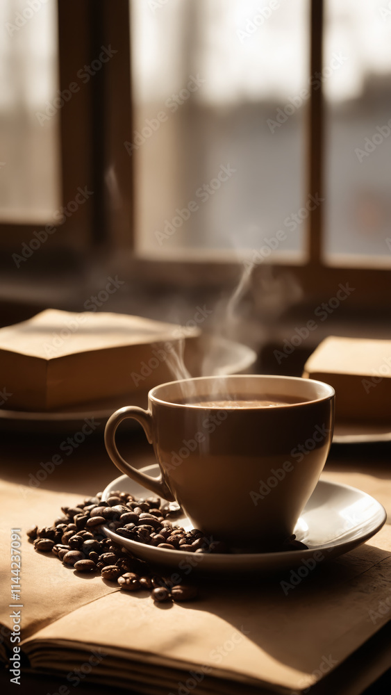 cup of coffee on the table