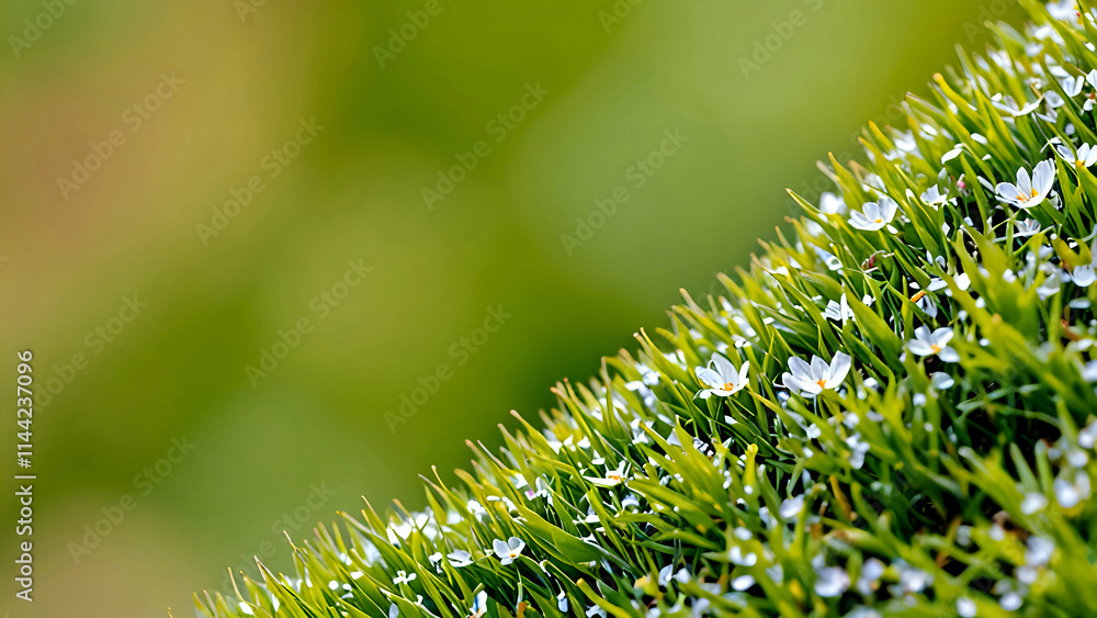close up of green grass in the grass