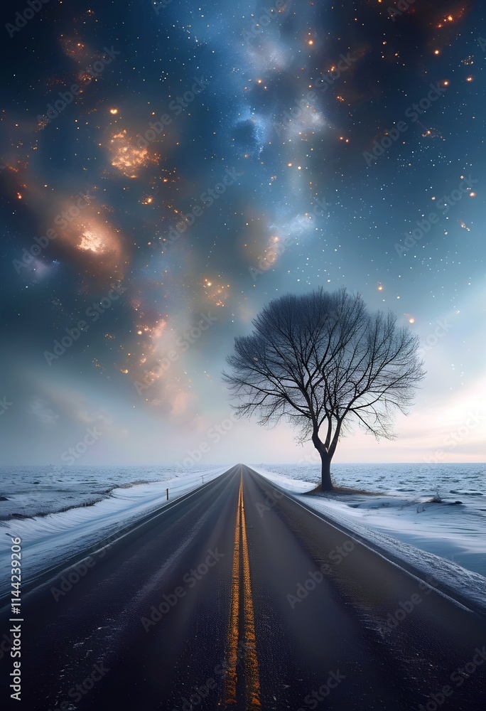 Naklejka premium Time Life Dimensions Infinity Space Celestial Mysteries Existence Concept