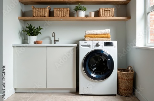 washing machine in the kitchen