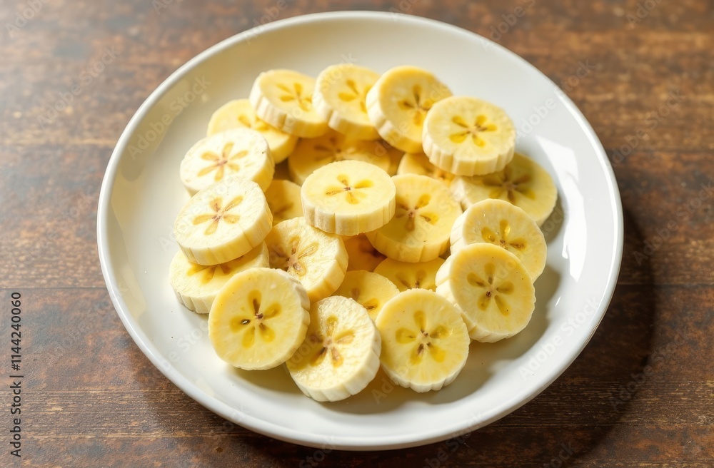 Bowl of banana slices Bowl of banana slices