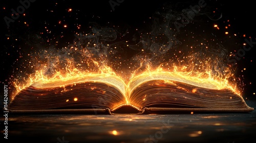 Burning Book of Enchantment: A Fiery Tale of Magic and Mystery photo