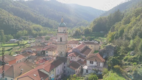 medieval village taken from above