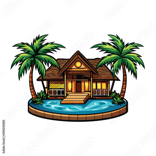 Render a breathtaking image of a luxurious beachfront villa boasting a private infinity pool overlooking a turquoise ocean.  Include lush tropical landscaping.