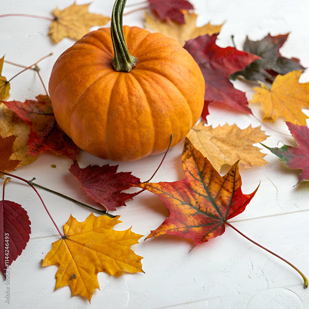 pumpkin and leaves pumpkin and leaves