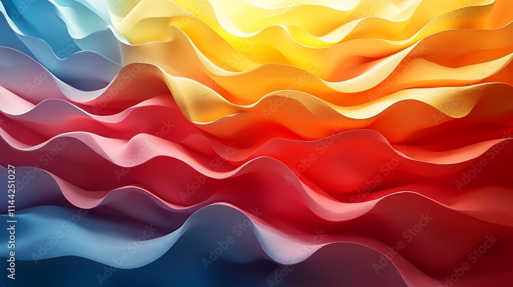 Fototapeta premium Abstract Colorful Waves Vibrant Gradient Texture Background