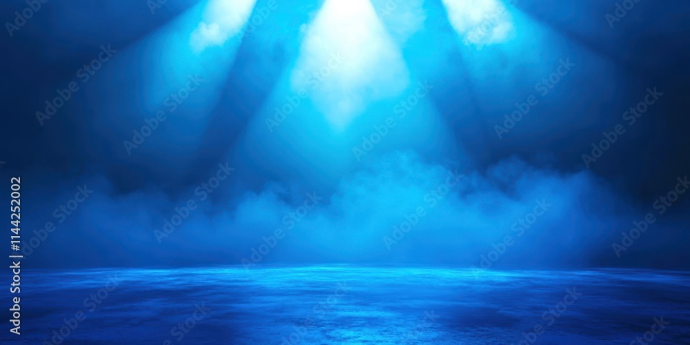 Fototapeta premium Blue sky with a blue ocean