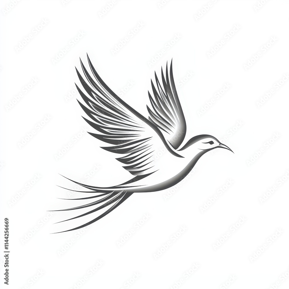 Design of metal bird flying icon logo illustration isolated on white background Design of metal bird flying icon logo illustration isolated on white background