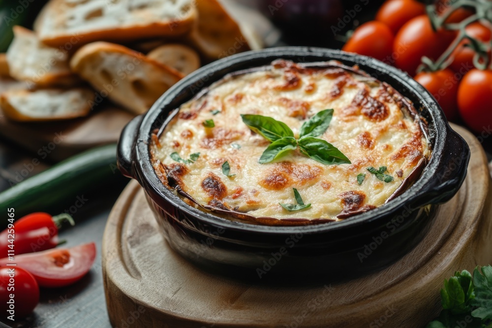 Hearty Eggplant Casserole with Melted Cheese Hearty Eggplant Casserole with Melted Cheese