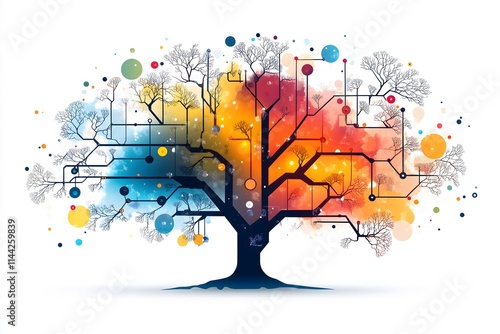 Colorful diagram illustrating a decision tree