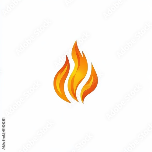 Design of fire flame icon logo illustration isolated on white background