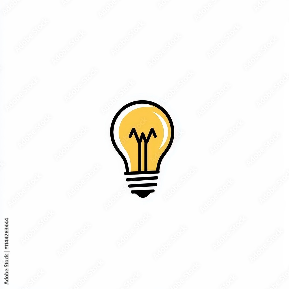 Design of simple light bulb icon logo illustration isolated on white background Design of simple light bulb icon logo illustration isolated on white background