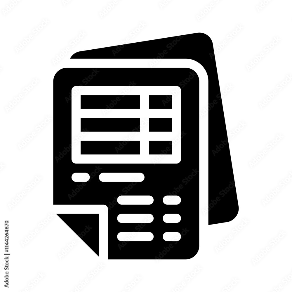 Receipt glyph icon Receipt glyph icon