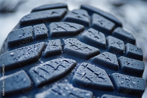 Detailed closeup of rubber shoe soles showcasing int standard design urban environment macro photography perspective exploring rubber material durability and texture photo