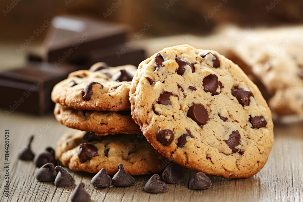 Chocolate Chip Cookies Stack - A Sweet Treat Chocolate Chip Cookies Stack - A Sweet Treat
