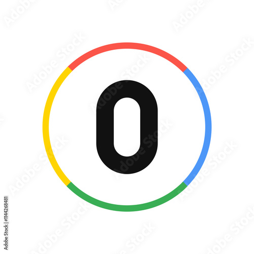 Number Zero Icon
