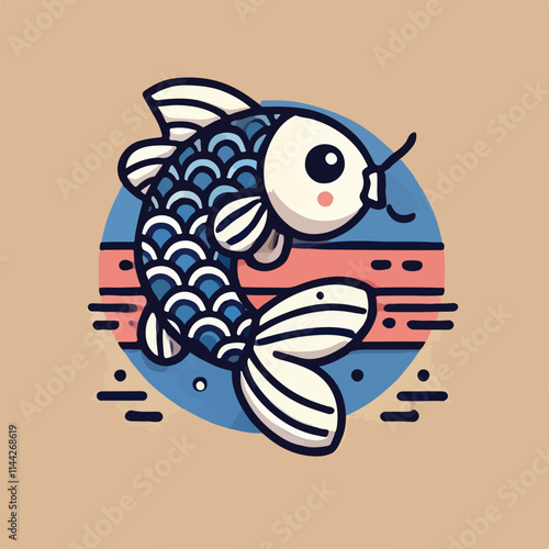 Beautiful koi fish Art & Illustration