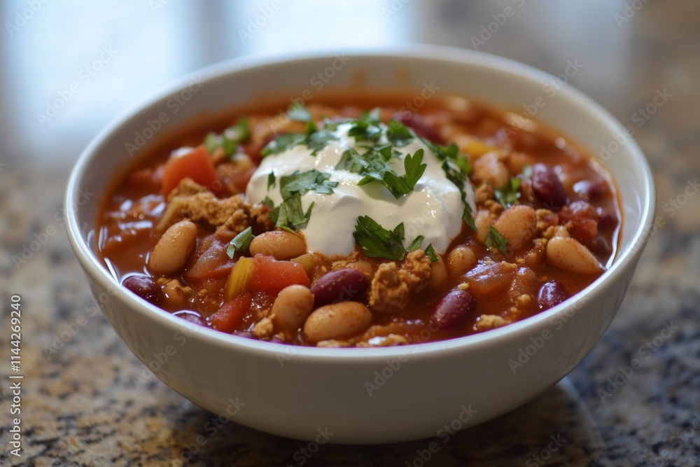 Hearty Chili with Creamy Toppings Hearty Chili with Creamy Toppings