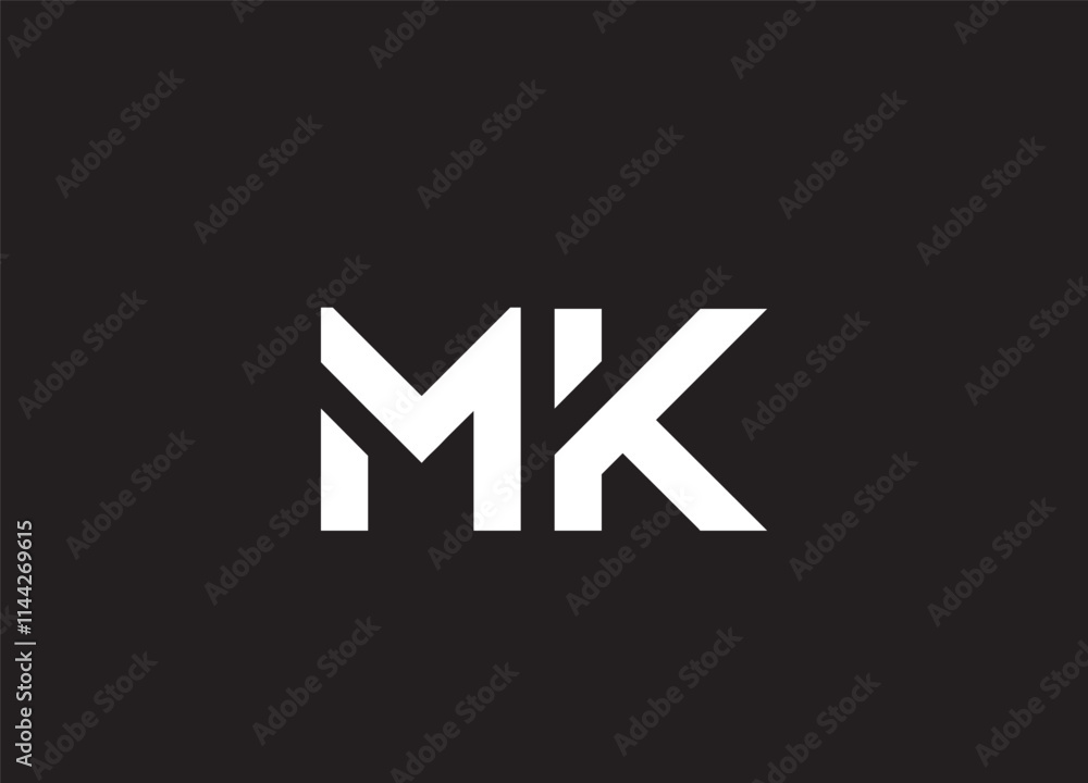 MK letter logo design vector am initials design icon MK letter logo design vector am initials design icon