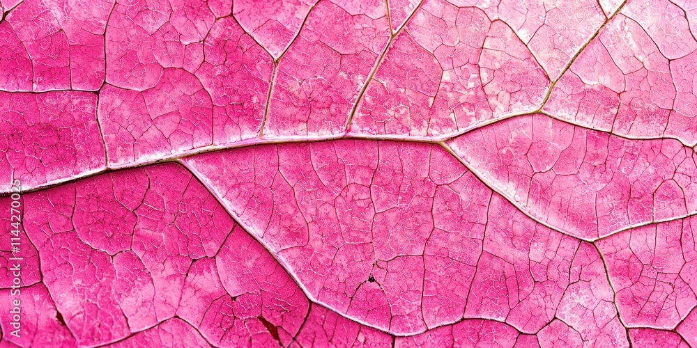 Fototapeta premium Pink leaf with a lot of cracks